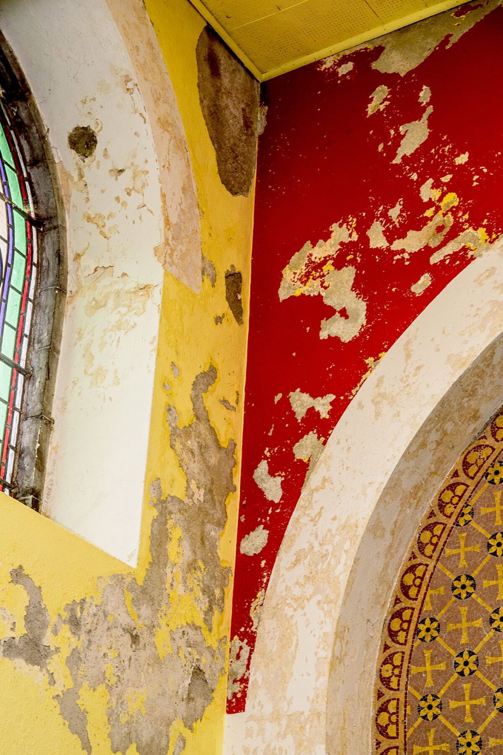 Condition of church walls before renovation