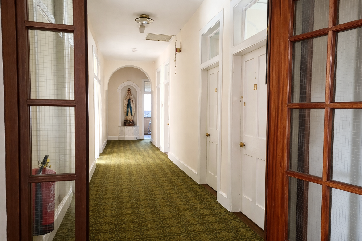 Upper floor corridor of Parish Centre